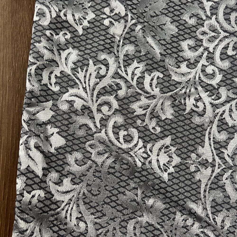 NEW Danillo 2-Piece Dress Suit Jacket Silver Brocade Size 20W - Picture 3 of 16